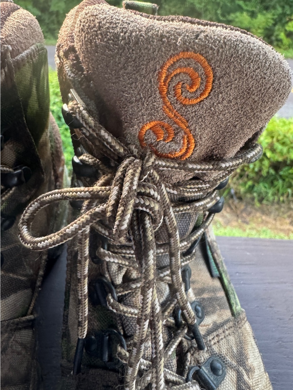 Women’s Lace-Up Camouflage Brown/Green Outdoor Boots Waterproof 8M - Picture 8 of 9